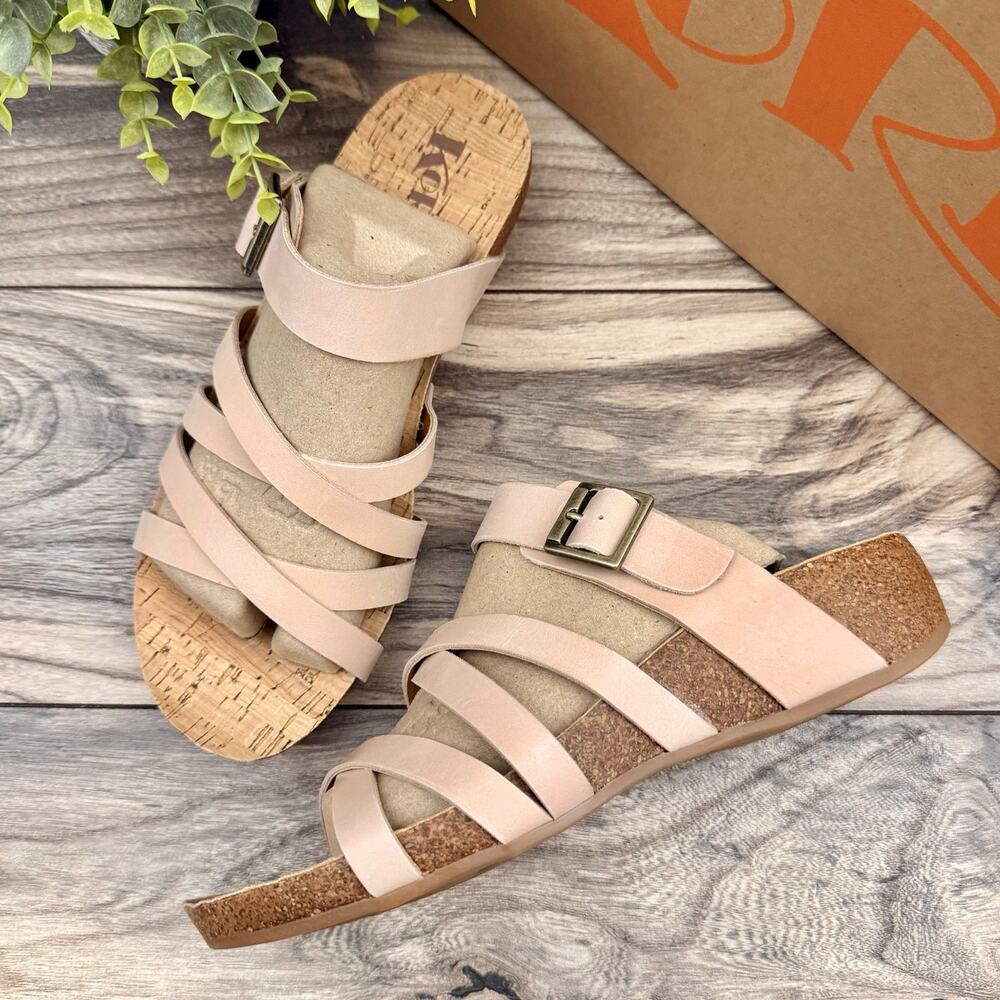 Kork-Ease Light Tan Strappy Sandals